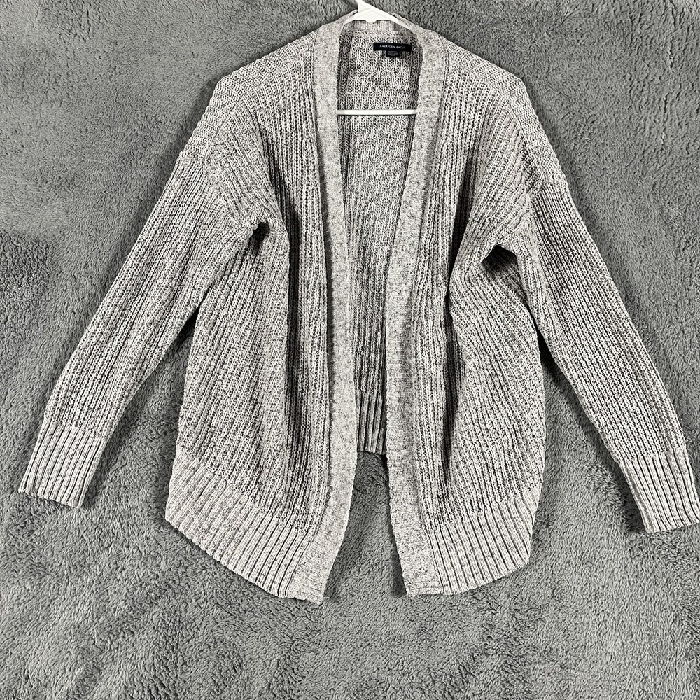 American Eagle Chenille Open Front Cardigan Womens XS Heather Gray Cozy